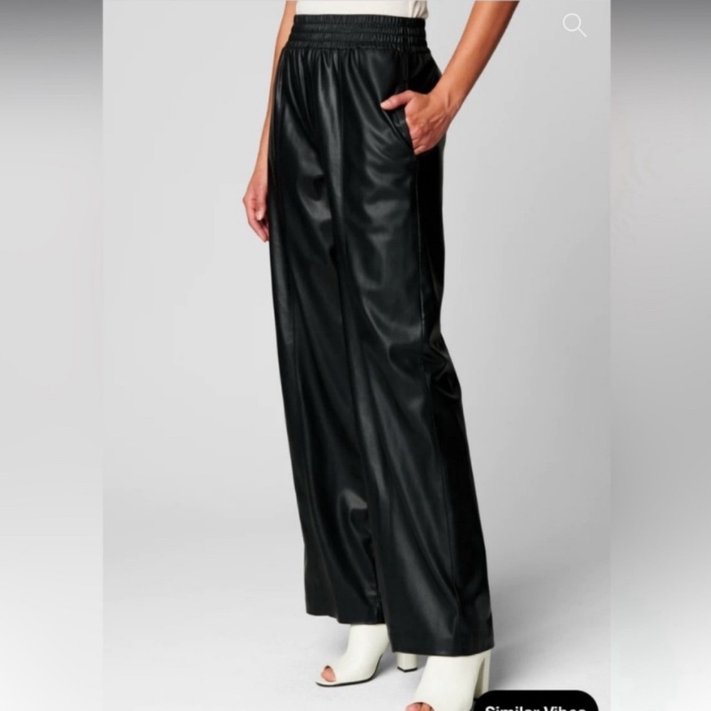Blank NYC "Off The Record" Faux Leather Wide Leg Pant NWT - Picture 3 of 8